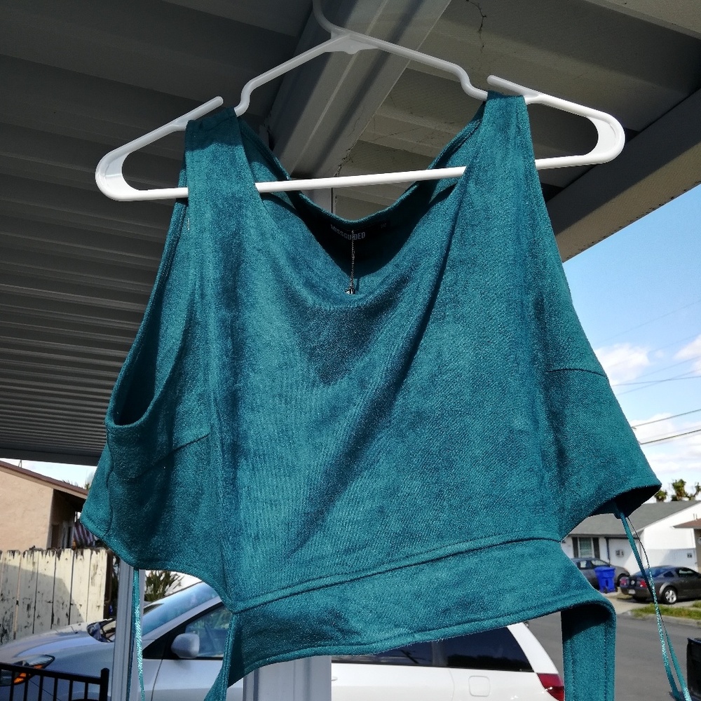 Faux Swede Crop Top